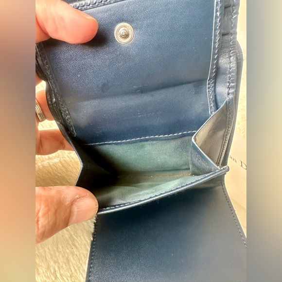 Christian Dior Blue Canvas Trifold Wallet - Picture 10 of 15